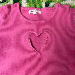 Pac Sun heart cutout S
